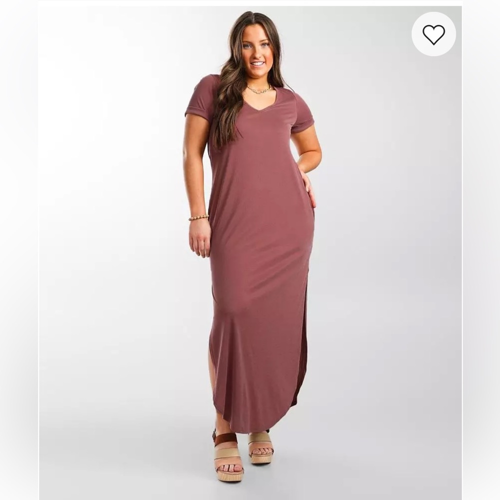 Daytrip Solid Maxi Dress (color: Terracotta)